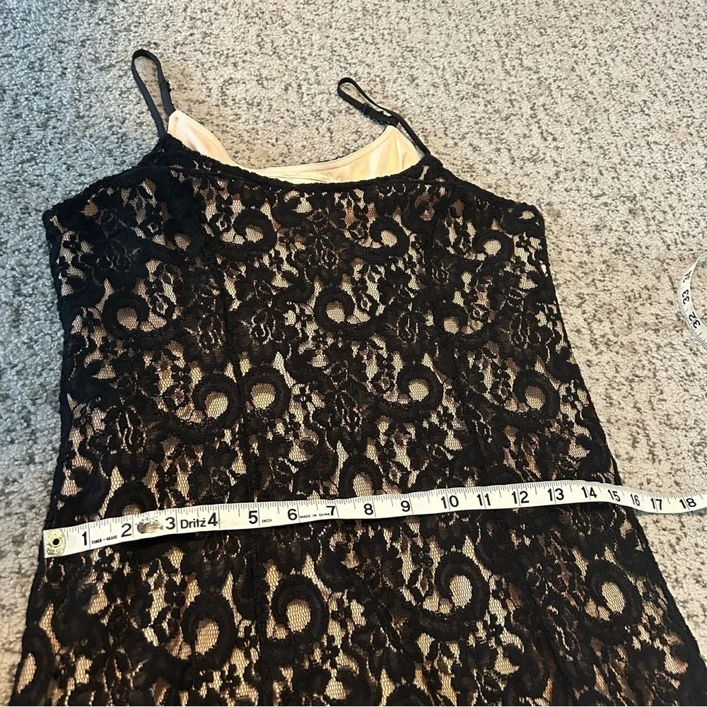 Anthropologie Moulinette Soeurs Cotrena Flounced Black Laced Dress Size 6 - Picture 9 of 12